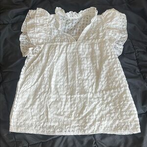 White Ruffled Blouse